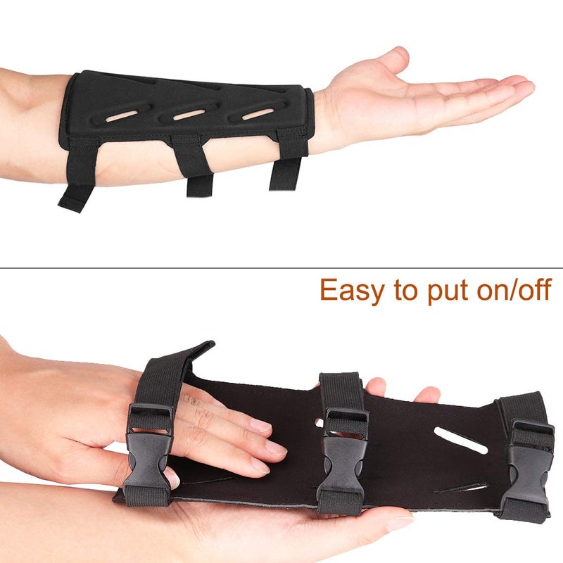 KRATARC Archery Arm Guard Adjustable 3-Strap Accessory Lightweight Hunting Target Practive Adult Unisex (Black, Length 8'') - Image 4